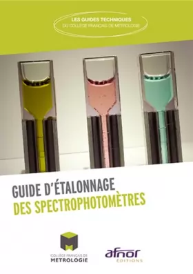 Couverture du produit · Guide d'étalonnage des spectrophotomètres