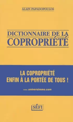 Couverture du produit · Dictionnaire de la copropriété