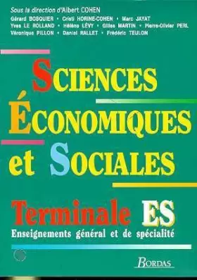 Couverture du produit · Sciences économiques et sociales : Terminales ES