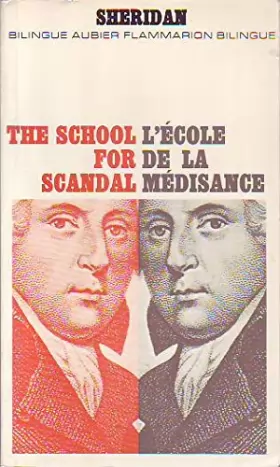 Couverture du produit · The school for scandal-l'ecole de la medisance.