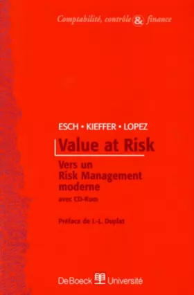 Couverture du produit · Value at Risk. Vers un Risk Management moderne