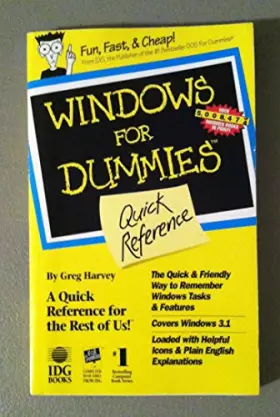 Couverture du produit · Windows for Dummies Quick Reference