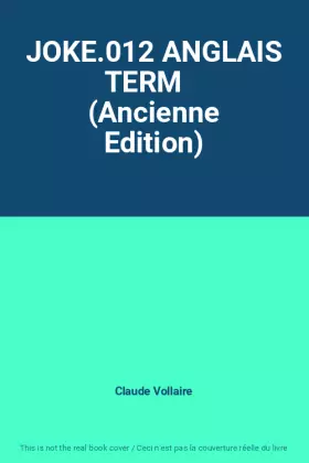 Couverture du produit · JOKE.012 ANGLAIS TERM    (Ancienne Edition)