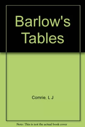 Couverture du produit · Barlow's Tables