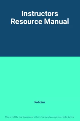 Couverture du produit · Instructors Resource Manual