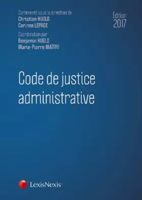 Couverture du produit · Code de justice administrative 2017