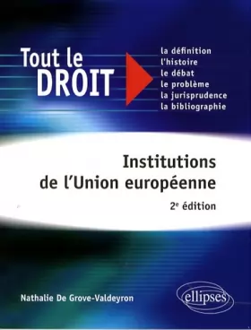 Couverture du produit · Institutions De L'Union Europeenne 2Eme Edition Tout Le Droit
