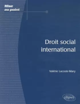 Couverture du produit · Droit social international