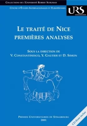 Couverture du produit · Le traité de Nice : Premières analyses (avec CD-Rom)