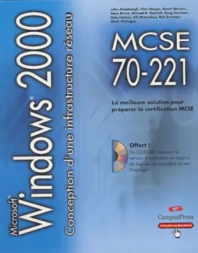 Couverture du produit · MCSE 70-221 conception d'une infrastructure réseau pour Windows 2000 CD-ROM