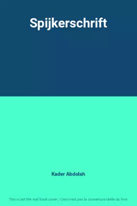 Couverture du produit · Spijkerschrift