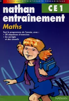 Couverture du produit · Nathan entraînement, numéro 3 : Maths CE1