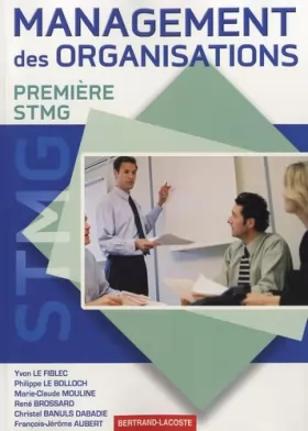 Couverture du produit · Management des organisations 1e STMG