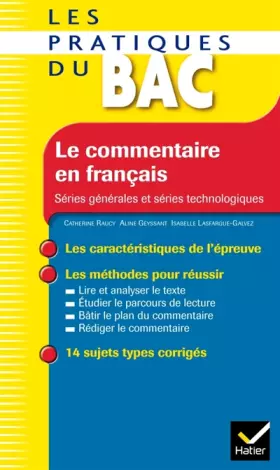 Couverture du produit · Les Pratiques du Bac - Le commentaire en français