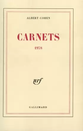 Couverture du produit · Carnets, 1978