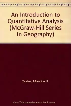 Couverture du produit · An Introduction to Quantitative Analysis in Human Geography (McGraw-Hill Series in Geography)