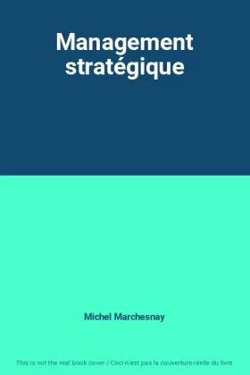 Couverture du produit · Management stratégique