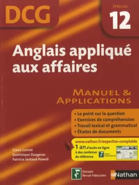 Couverture du produit · ANGLAIS APPL AFF EP 12 DCG EL
