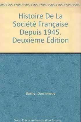 Couverture du produit · Historie De La Societe Francaise
