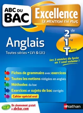 Couverture du produit · ABC du BAC Excellence Anglais 2de 1re Term