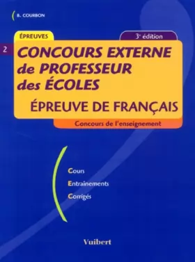 Couverture du produit · Concours externe de professeur des écoles : Epreuve de français