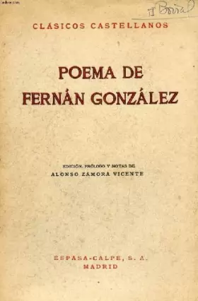 Couverture du produit · POEMA DE FERNAN GONZALEZ, CLÁSICOS CASTELLANOS, N° 128