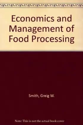 Couverture du produit · Economics and Management of Food Processing