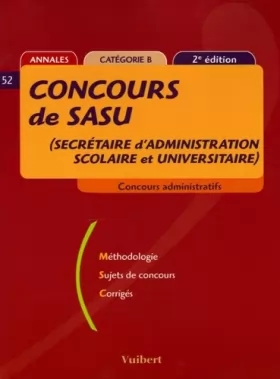 Couverture du produit · Concours de SASU (Secrétaire d'Administration scolaire et universitaire)