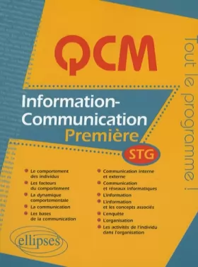 Couverture du produit · Information-communication 1e STG