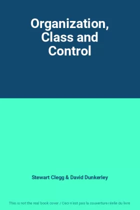 Couverture du produit · Organization, Class and Control