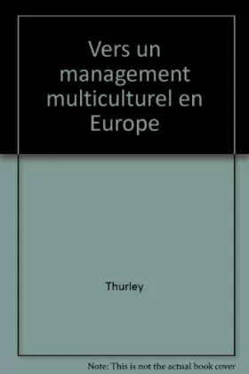 Couverture du produit · Vers un management multiculturel en Europe