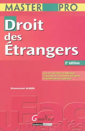 Couverture du produit · Droit des Etrangers