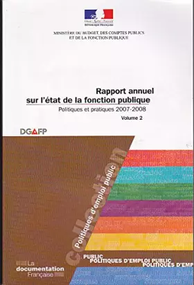 Couverture du produit · Rapport annuel sur l'état de la fonction publique vol 2