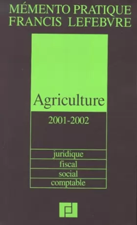 Couverture du produit · Mémento Agriculture