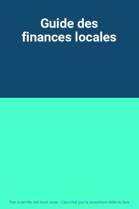 Couverture du produit · Guide des finances locales