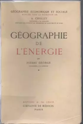 Couverture du produit · Géographie de l'énergie