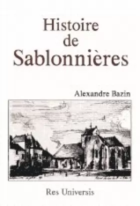 Couverture du produit · Histoire de Sablonnières