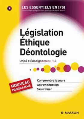 Couverture du produit · Législation. Éthique. Déontologie UE 1,3 tome 4