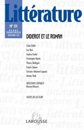 Couverture du produit · Littérature nº 171 (3/2013) Diderot et le roman: Diderot et le roman