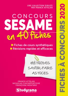 Couverture du produit · Concours SESAME en 40 fiches