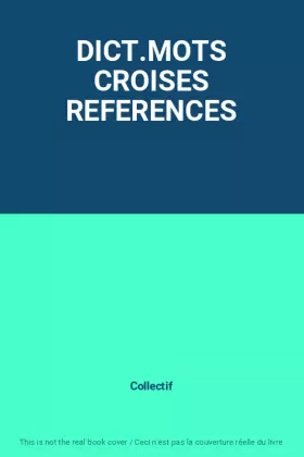 Couverture du produit · DICT.MOTS CROISES REFERENCES