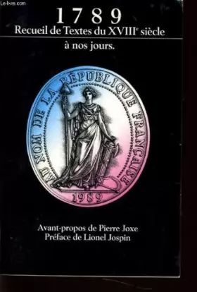 Couverture du produit · 1789 recueil de textes et documents du xviiie siècle à nos jours