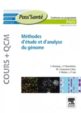 Couverture du produit · Méthodes d¿étude et d¿analyse du génome (Cours + QCM): Cours+Qcm
