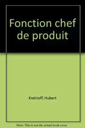 Couverture du produit · Fonction chef de produit