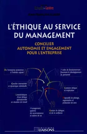 Couverture du produit · L'éthique au service du management