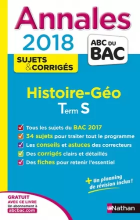Couverture du produit · Annales ABC du Bac Histoire-Géographie Term S 2018