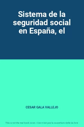 Couverture du produit · Sistema de la seguridad social en España, el