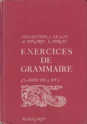 Couverture du produit · Exercices de grammaire Classe de 4e et 3e