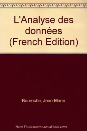 Couverture du produit · L'Analyse des données