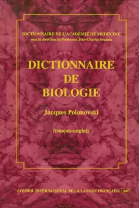 Couverture du produit · Dictionnaire de biologie français-anglais
